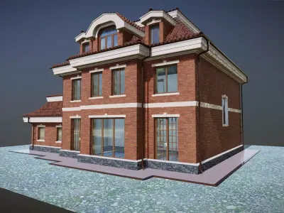 P0039  Residerntial House with Garage  England 3D model