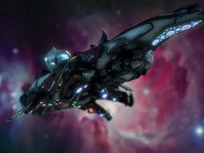 SciFi Spaceship Condor Low-poly 3D model