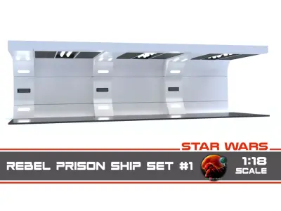 The Mandalorian - Rebel Prison Ship 1 - Side Hallway 1-18 scale Free 3D print model