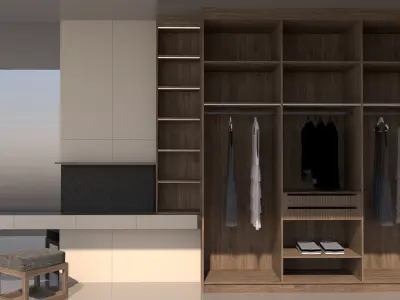 Serena Line Elegance dressing Room Set - Sharp  Low-poly 3D model