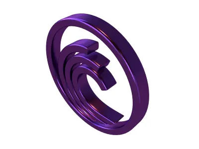 BitTorrent Coin v1 006 Low-poly 3D model