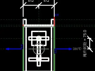 280FRD dwg door Free 3D model