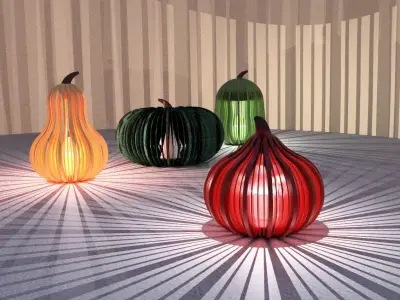 Pumpkin light Airfilter 3D print model