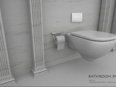 bathroom pack Low-poly 3D model