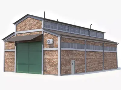 Industrial Building 26 PBR Low-poly 3D model