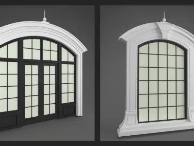 Classic Windows Set Low-poly 3D model