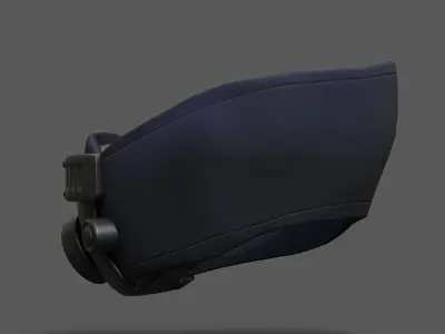 Gas mask respirator scifi futuristic helmet  Low-poly 3D model