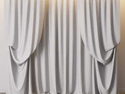 Classic curtains 05 Low-poly 3D model
