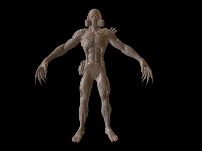 Mutant1 high poly zbrush project 3D model