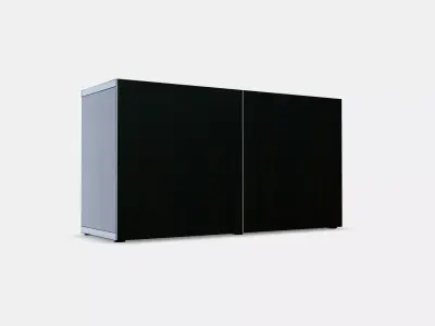 BESTA Shelf unit with doors 26 3D model