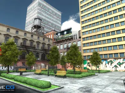 NYC Block 8 Unity Low-poly 3D model