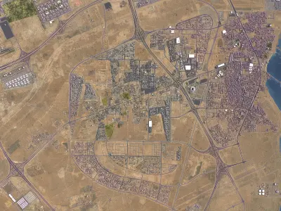 Al Wakrah - 3D City Model Low-poly 3D model