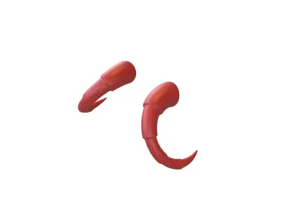 Demon Horn v3 001 Low-poly 3D model