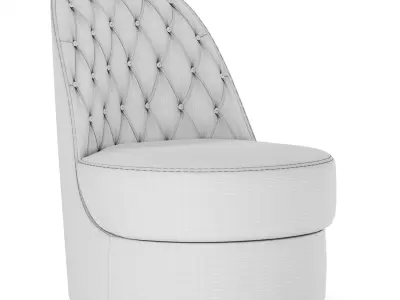 Chair with carriage coupler with low-poly vertion 3D model