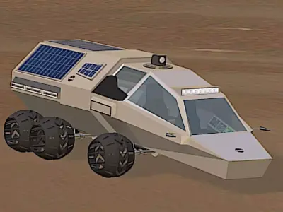 Mars Rover Low-poly 3D model