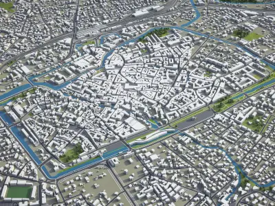 Treviso - 3D City Model Low-poly 3D model