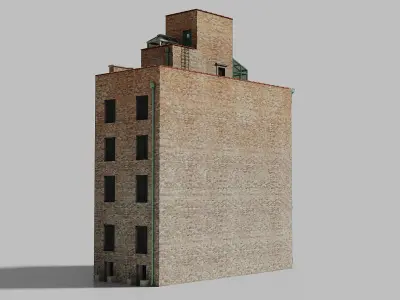 New York townhouse Low-poly 3D model