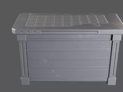 Toolbox Industrial Sci-Fi Workshop Storage Low Poly Game Asset Low-poly 3D model