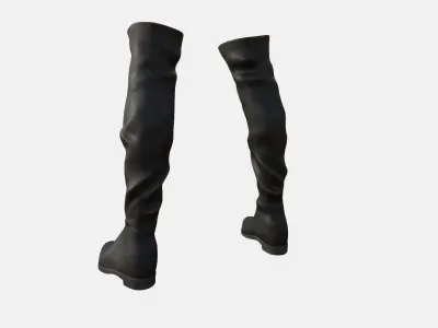 Leather Boots Man Low-poly 3D model