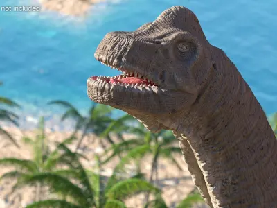  Brachiosaurus Dinosaur Rigged 