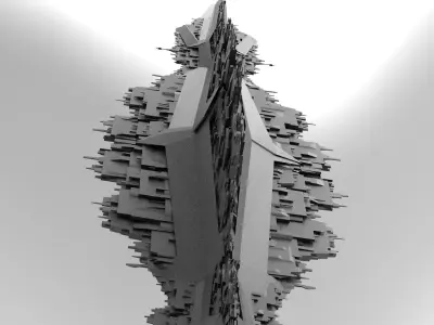 Pharaohs Ship Tower return 3 3D model