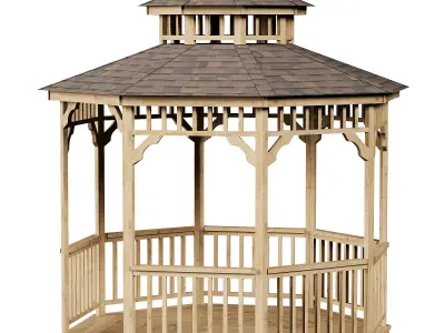 HEARTLAND 10 FT GAZEBO W FLOOR 3D model