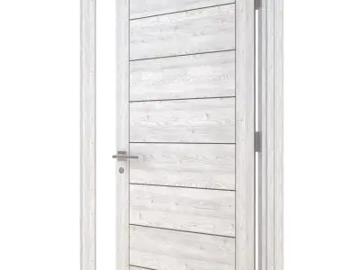 Door-031 wooden door 3D model