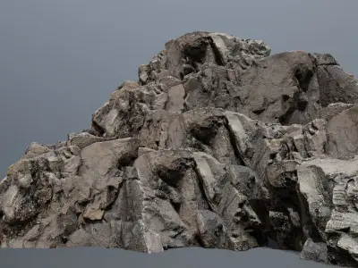 Mountain Low-poly 3D model 13