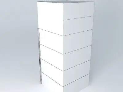 Kraft Furniture White Refrigerator Free 3D model