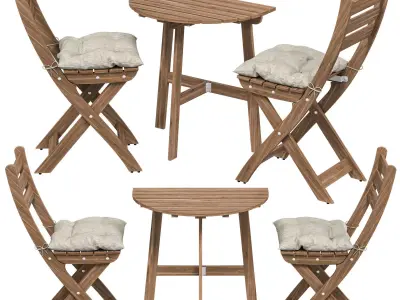 ASKHOLMEN ASKHOLMEN table wall fixture 2 warehouse chairs st  3D model