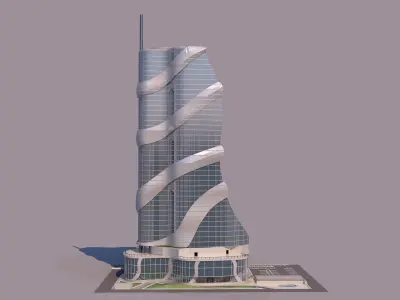 0181 - Skyscraper Architecture 3D Project - 2D Drawings 3D model