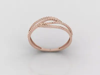 Women Ring Fancy Ring Plain light weight STL 3DM Printable 3D print model 13