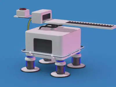 LowPoly SciFi Matter Converter Printer 3D model