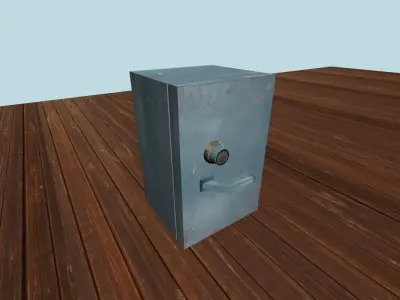 Security safe Low-poly 3D model