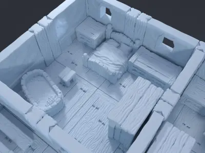 Tavern set for DnD game 3D Model Pack