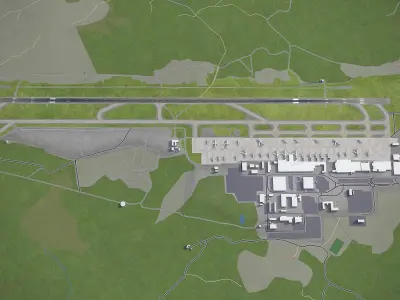Gothenburg Airport Low-poly 3D model
