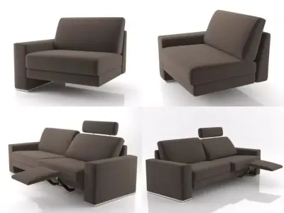 Bolero set of four different sofas 3D model