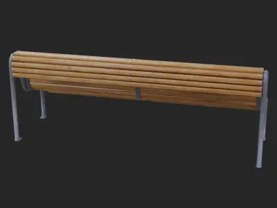 Ciutat Barcelona Bench Low-poly Low-poly 3D model