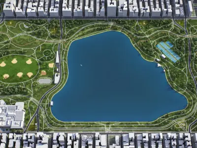 New York - Central Park Low-poly 3D model
