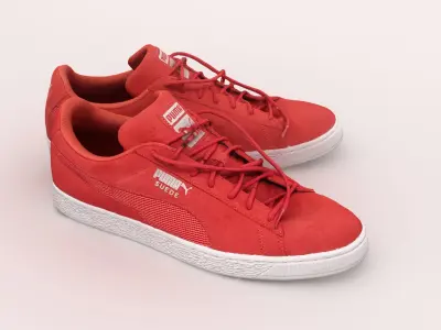 Puma Suede Trainers Red 3D model