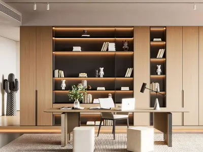 3D model of home study and office 3D model