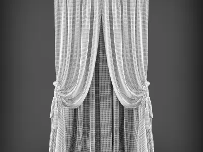Curtain 3D Low-poly 3D model shop