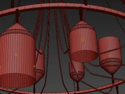 Metalarte Copacabana Queen 3 Pendant Lamp 3D model