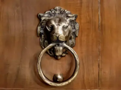 Lion Door Antique Handle 3d scan indian door  3D model