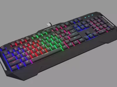 Gaming Keyboard Low-poly 3D model