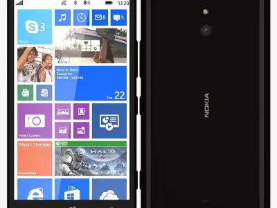 Nokia Lumia 1320 black 3D model