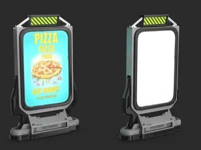 Sci-fi Billboard Sign Low-poly 3D model