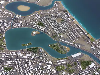 Sharjah Low-poly 3D model