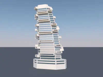 Residence building 3D model