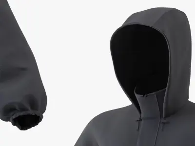  Full-Body Fabric Suit with Hood 